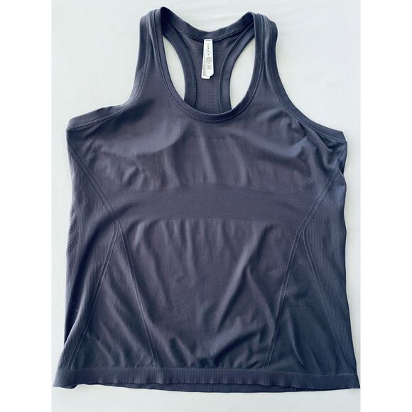 ~ Athleta 1X Momentum Purple Seamless Tank Racerback, removable cups, stretch! - Picture 2 of 13
